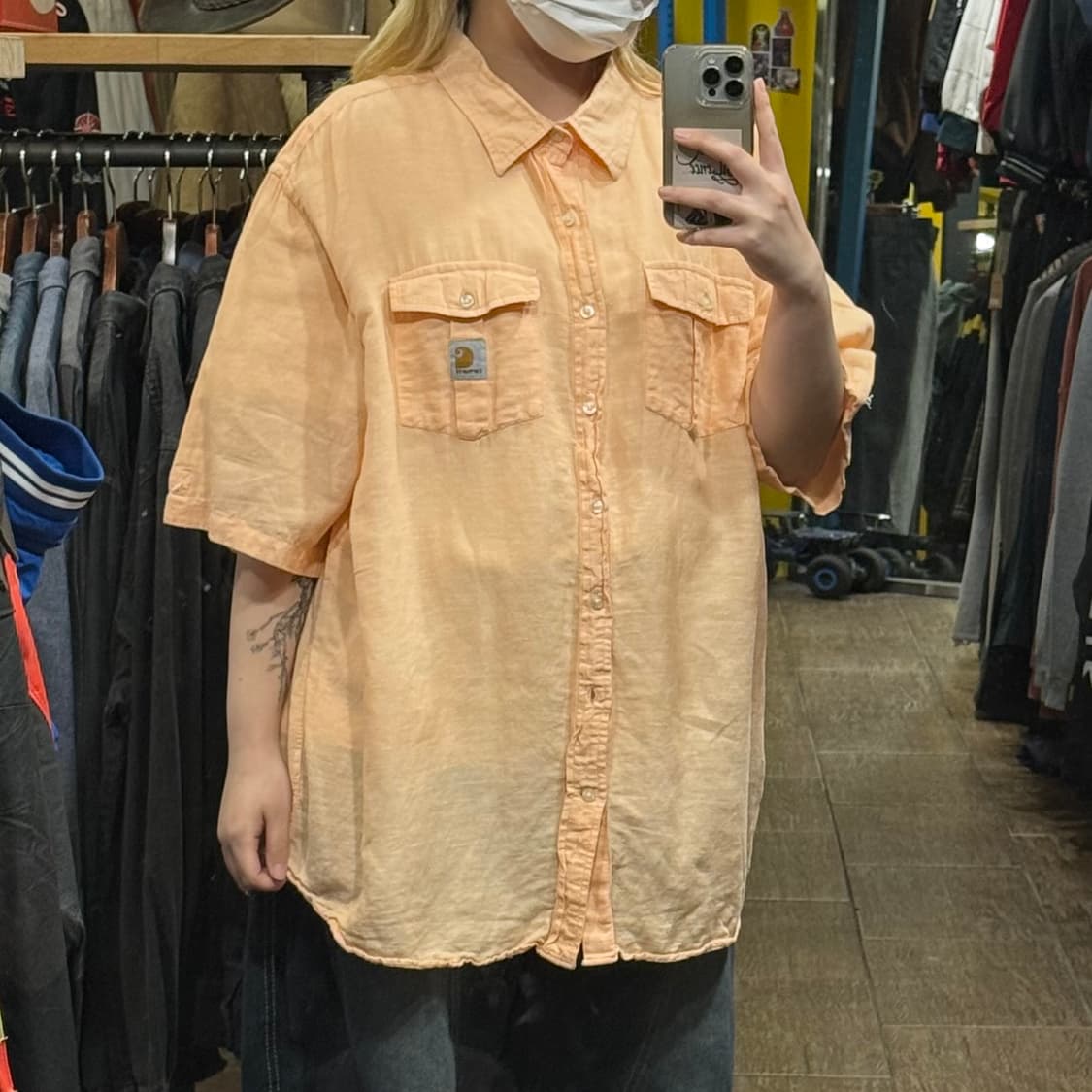 [HI] 칼하트 반팔셔츠 오렌지 상품이미지3