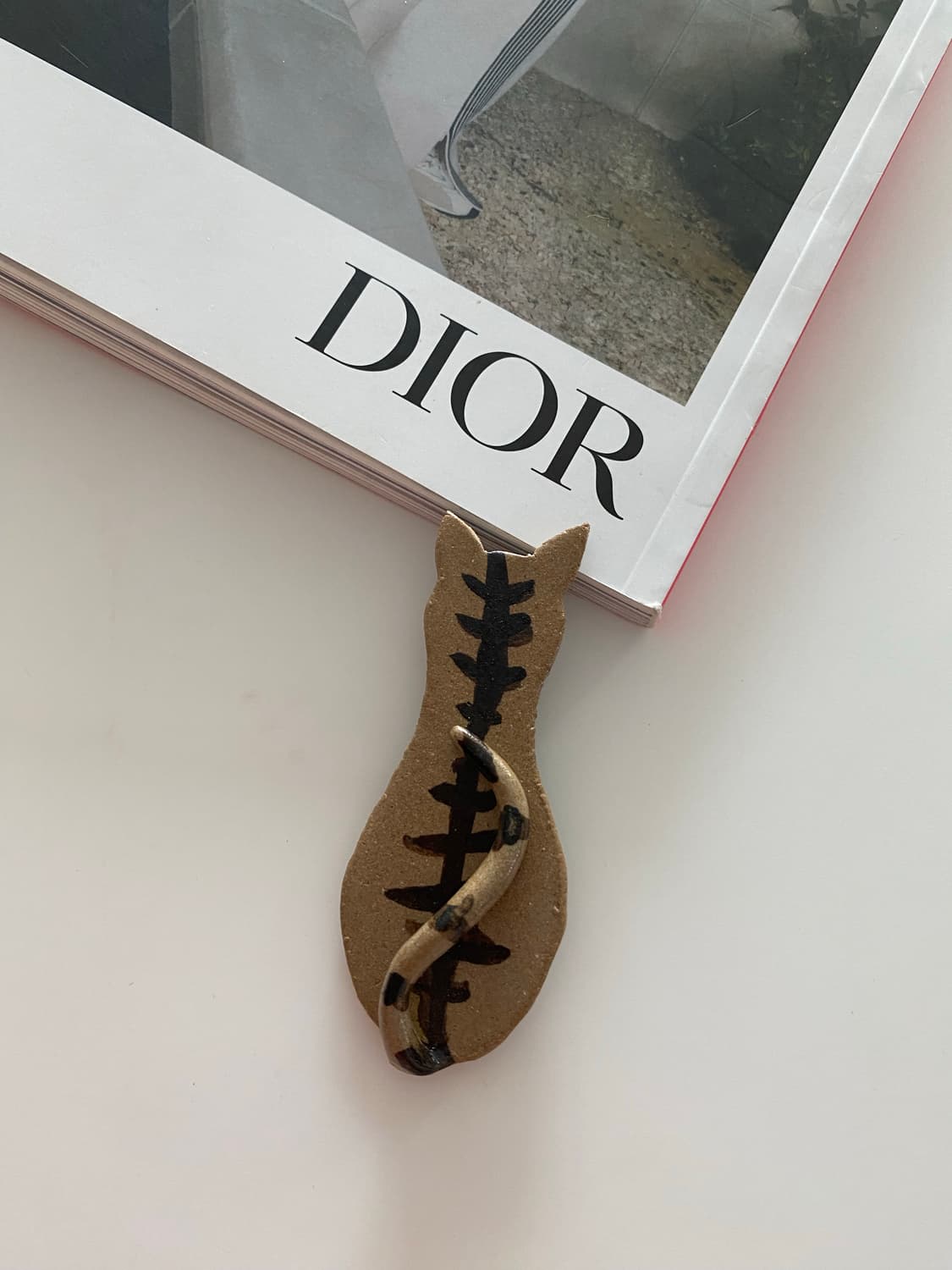 빈티지 고양이 도자기 브로치 상품이미지2