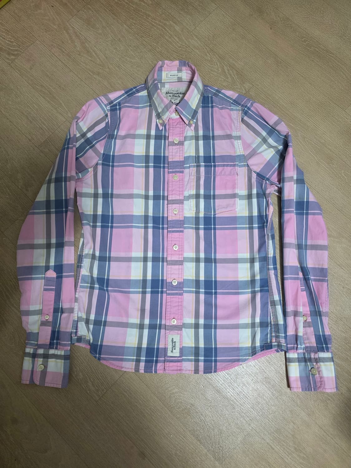 아베크롬비 버튼다운 체크 셔츠 S 상품이미지1