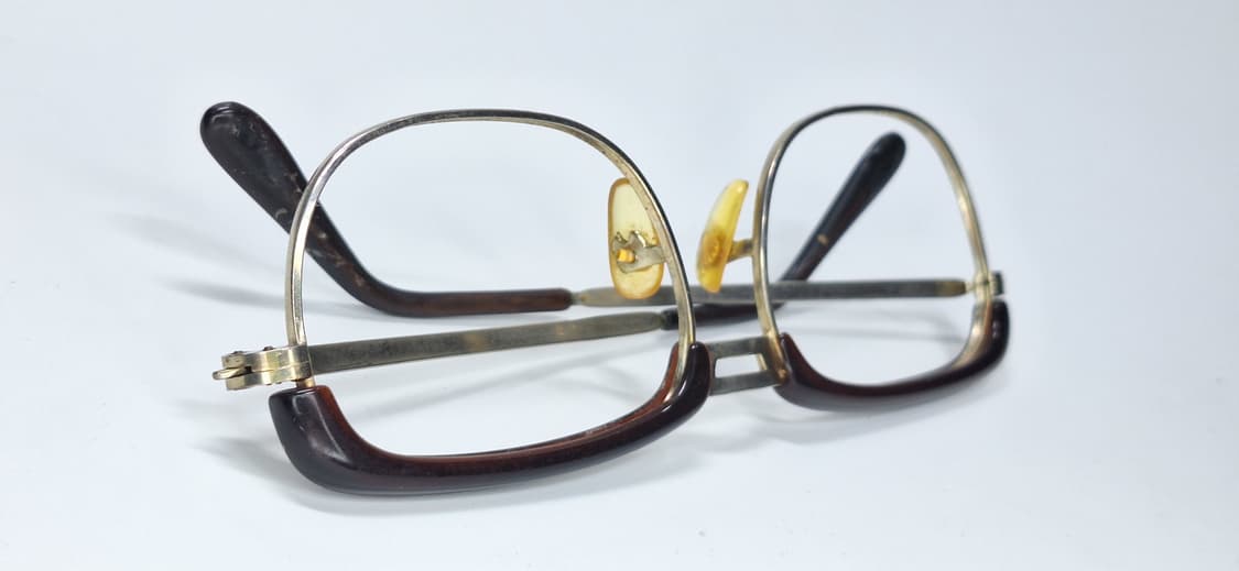 70s 일본 빈티지 하금테 브로우라인 안경테 134mm 클래식 레트로 상품이미지2