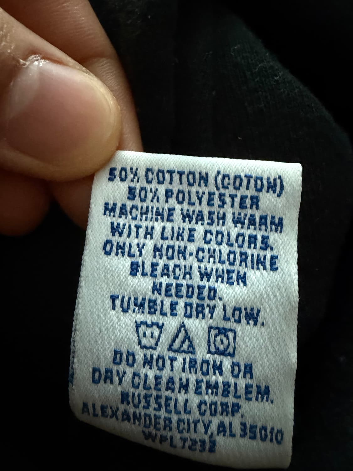 90's 러셀 USA 2XL 블랙 후드 상품이미지5