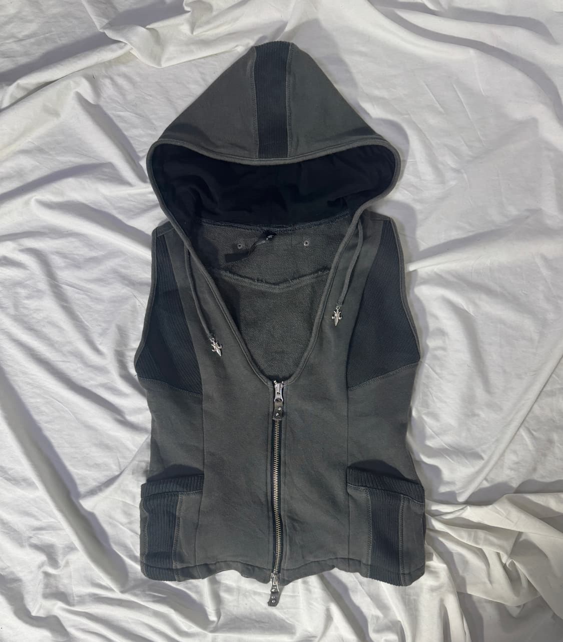 Ozz croce 후드 베스트 y2k vkei gothic 오즈온 상품이미지1