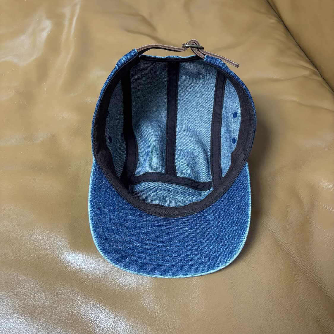 슈프림 캠프캡 모자 박스로고 워시드 데님 상품이미지6