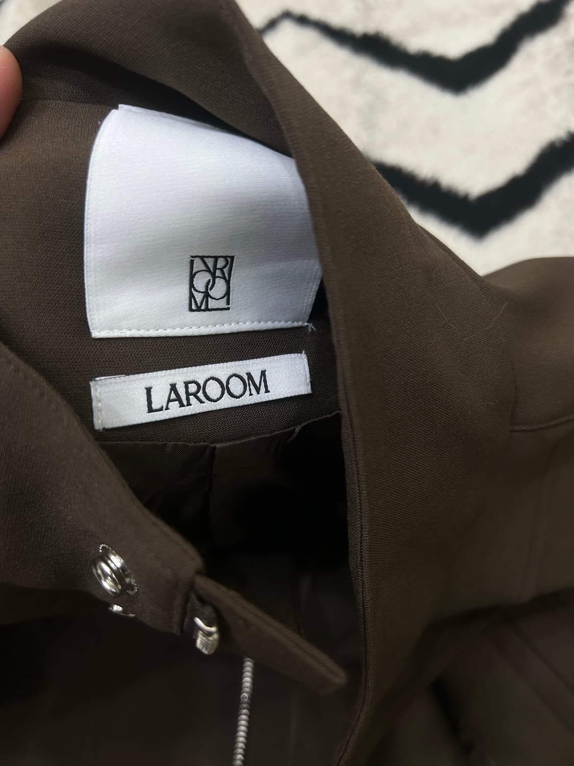 [Free]Laroom 오버핏 하이넥 자켓/브라운 상품이미지6