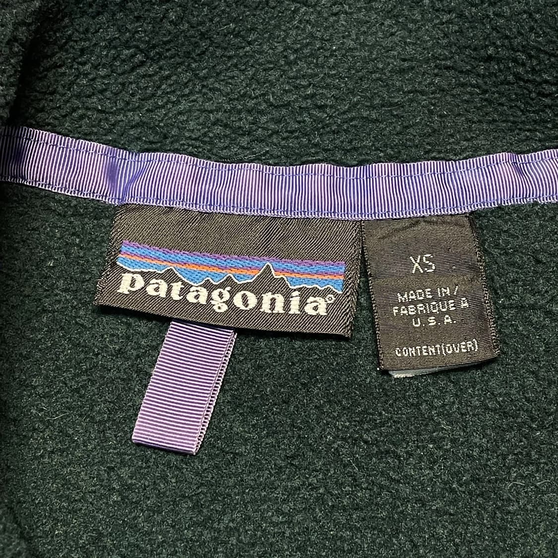 90s 파타고니아 신칠라 맨즈 XS 딥그린 상품이미지4