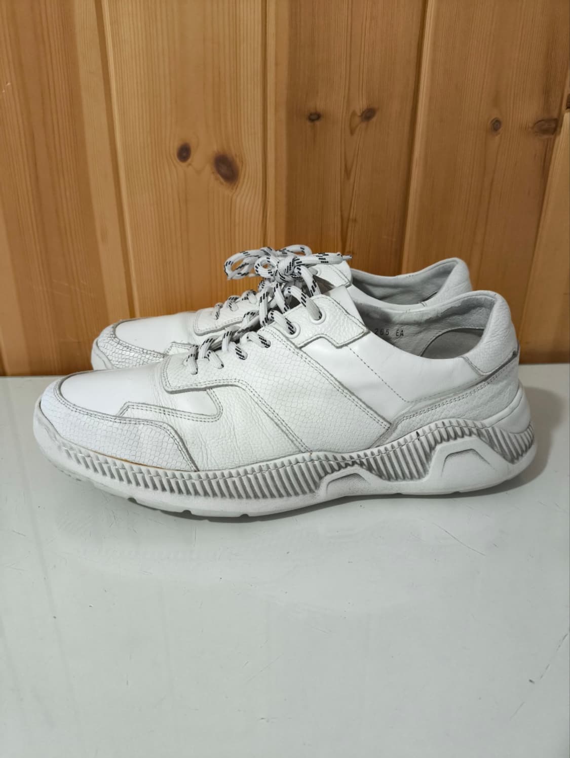 265mm 솔트앤초콜릿 가죽 스니커즈 상품이미지1