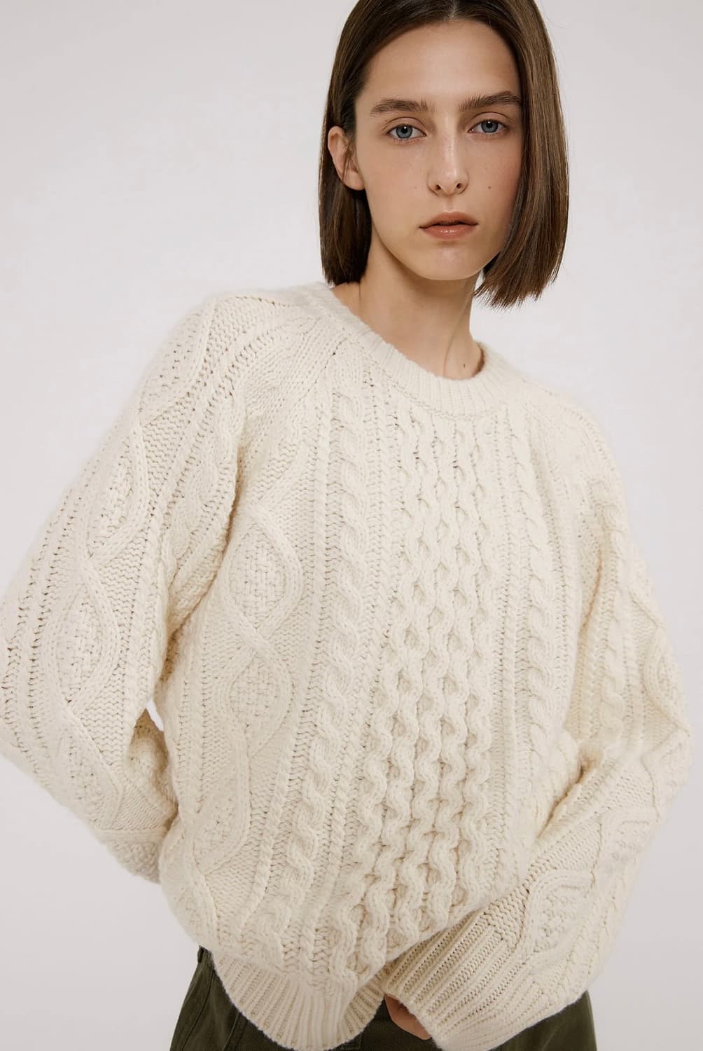 아쎄르 케이블 니트 상품이미지2