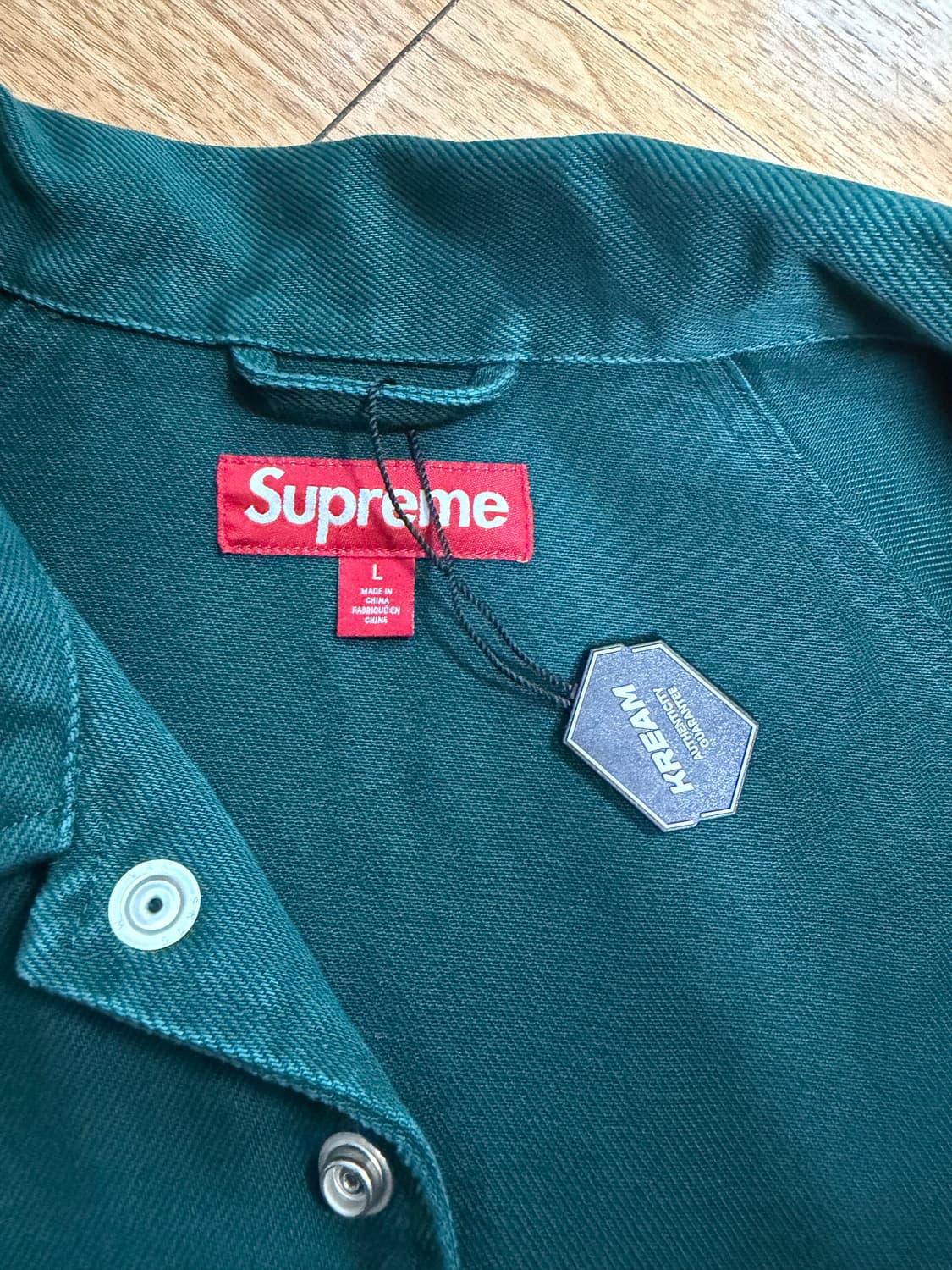 슈프림 아크 데님 코치 자켓 그린 L 25SS 상품이미지2