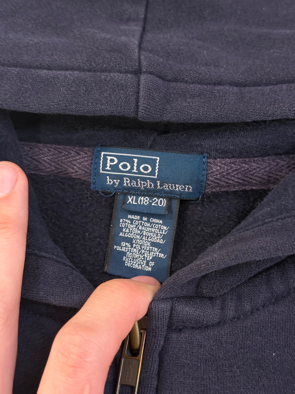 폴로 랄프로렌 포니 후드집업 네이비 상품이미지3