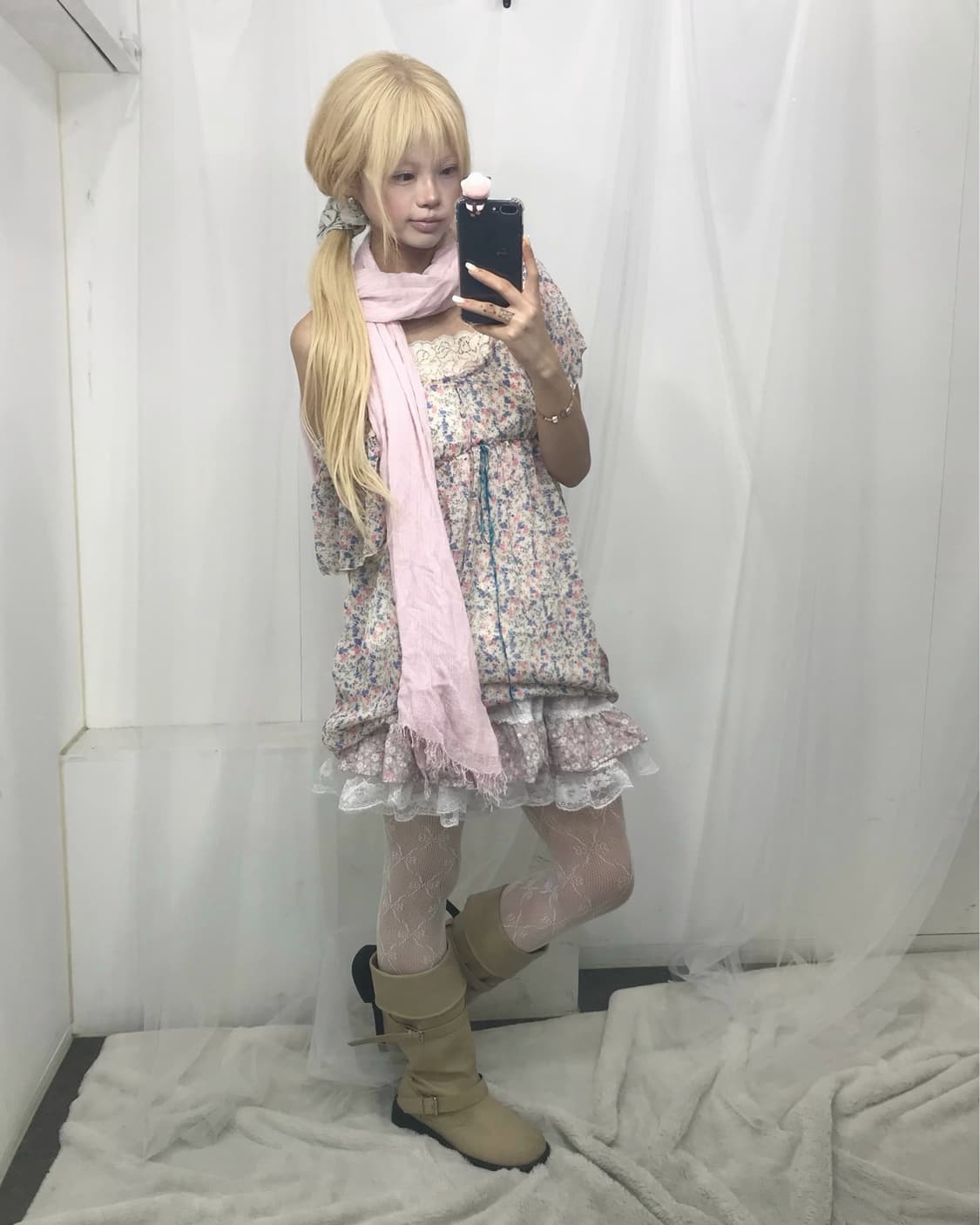 𝜗𝜚핑크 잔꽃 러블리 하구미set 𝜗𝜚  상품이미지1