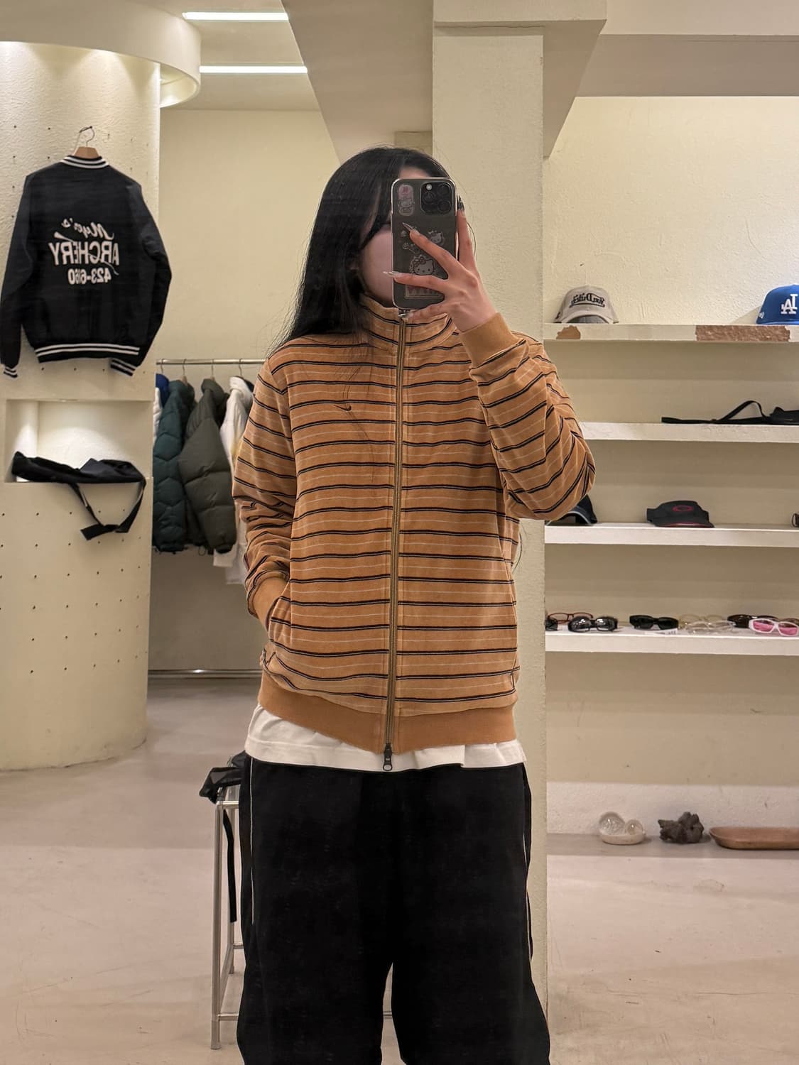 나이키 골프 벨벳 스트라이프 투웨이 집업 U765 상품이미지1