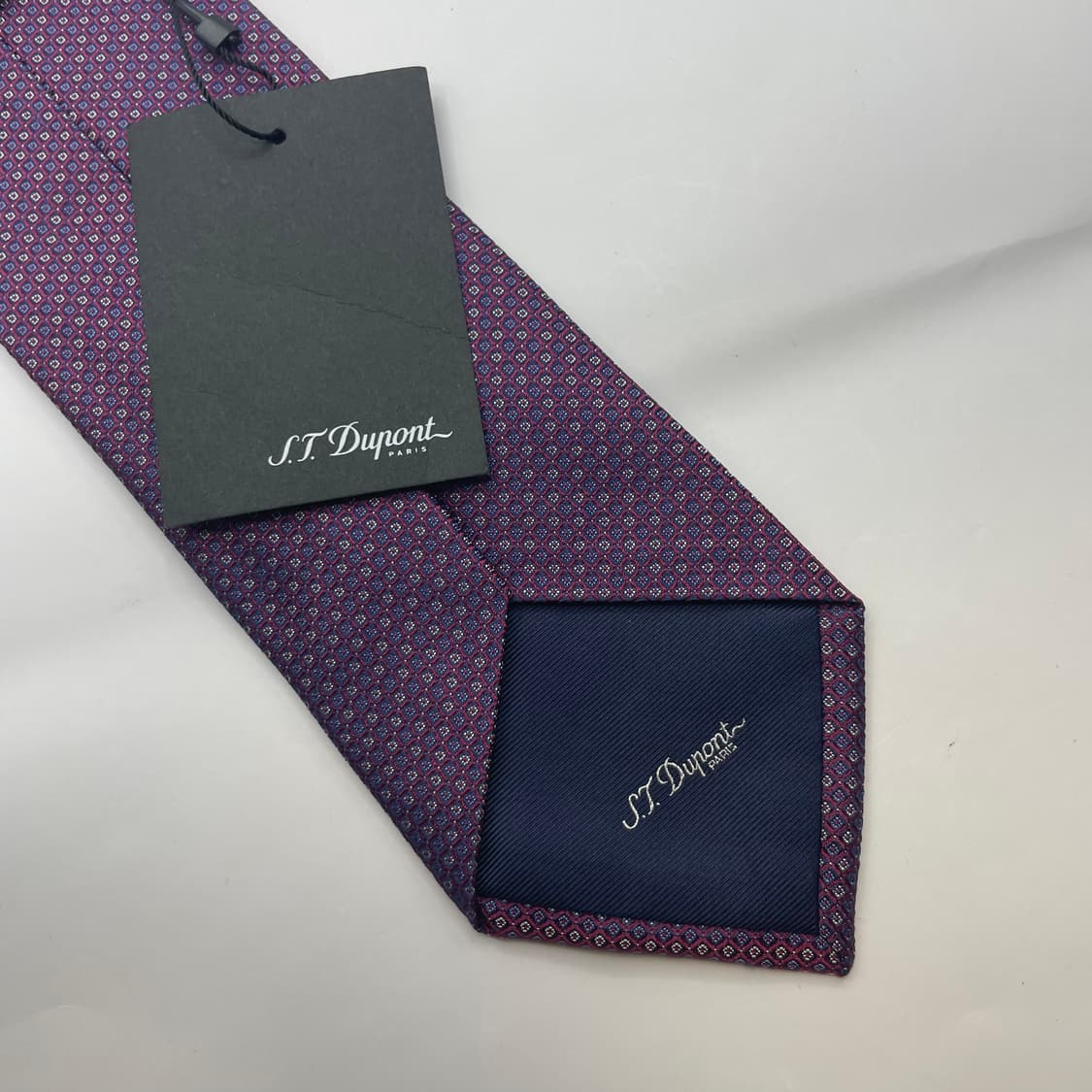 784) (S.T DUPONT) 듀퐁 패턴 넥타이 미사용 상품이미지5