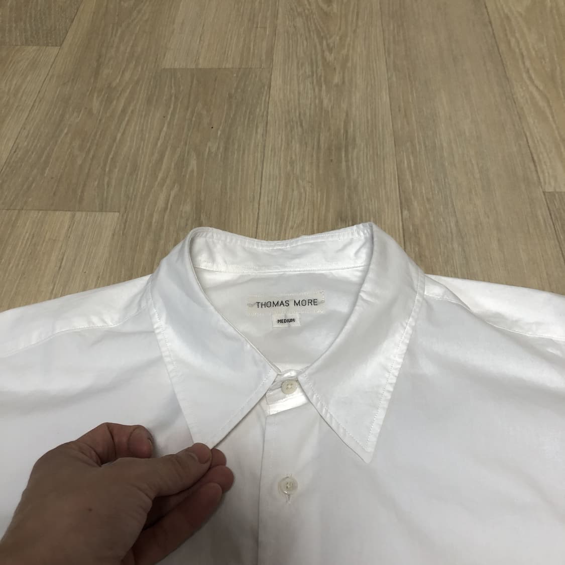 (M) 토마스 모어 THOMAS MORE 60수 페이퍼 셔츠 화이트 상품이미지5