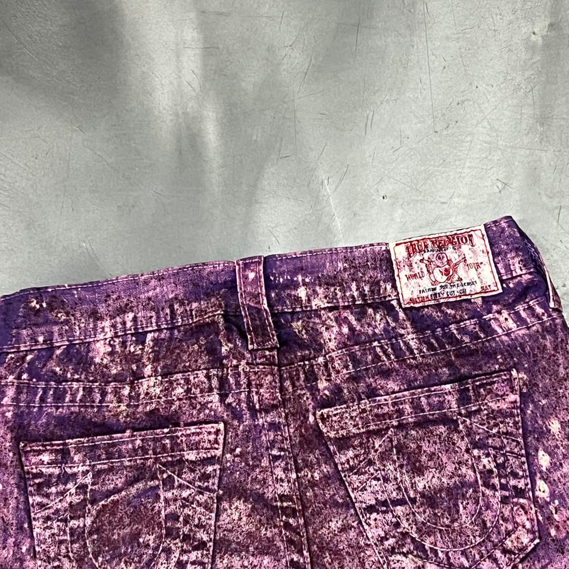 트루릴리젼 데드스탁 퍼플 타이다이 숏 팬츠 y16203 상품이미지5