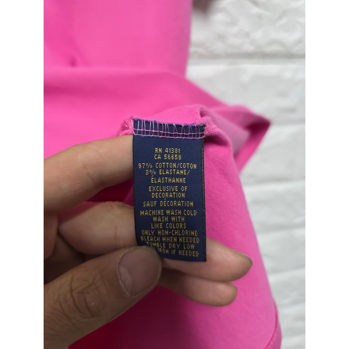 폴로 랄프로렌 핑크 카라티 M 새상품 상품이미지3