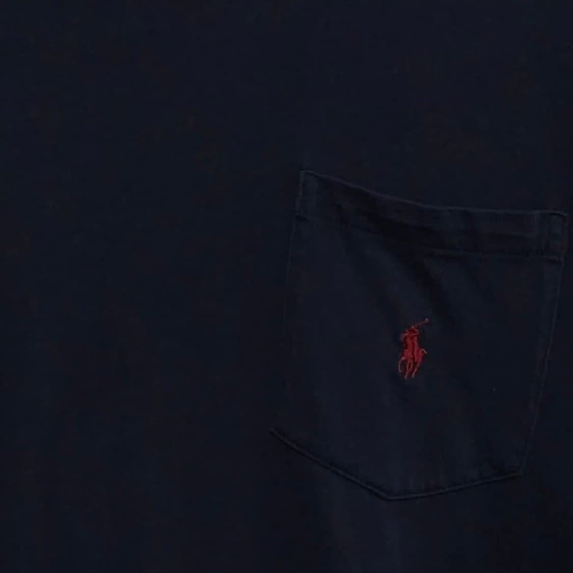 105 POLO 폴로 랄프로렌 반팔티 포켓 워시드 네이비 상품이미지2