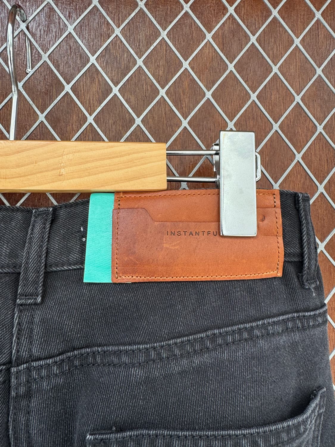 인스턴트펑크 흑청 라인 세미 부츠컷 데님 팬츠 2 상품이미지4