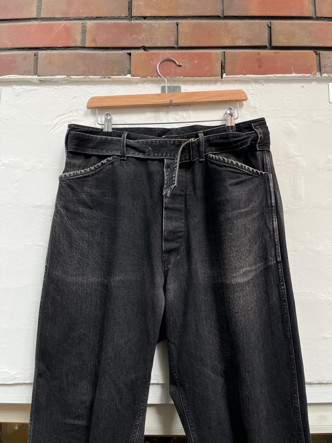 Comoli 코모리 벨티드 흑청 데님 3 상품이미지2