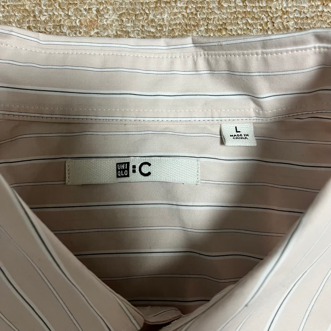 유니클로 브로드클로스 오버셔츠 스트라이프 상품이미지4