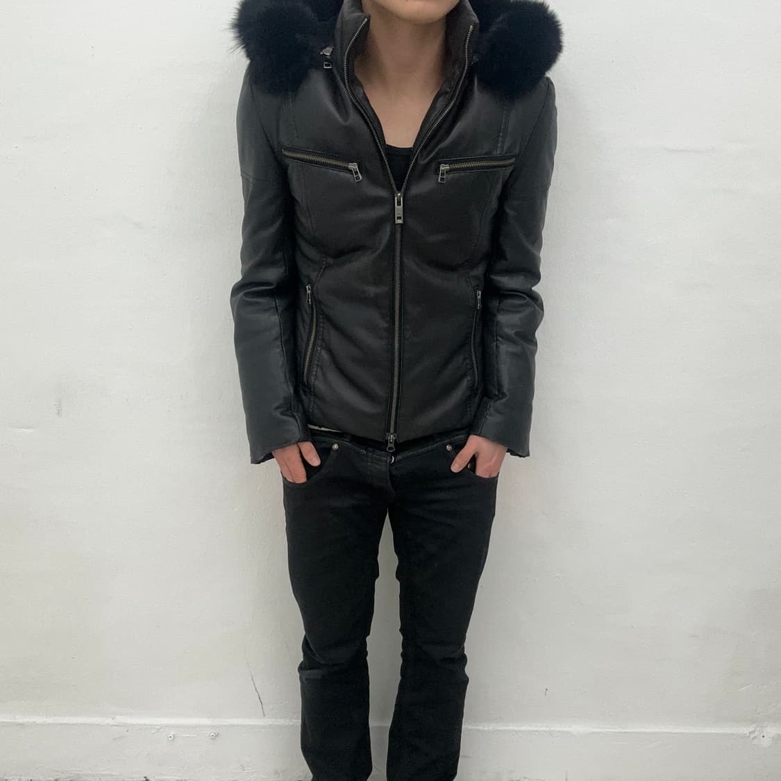 5351 pour Les sheep leather fur jacket 상품이미지4