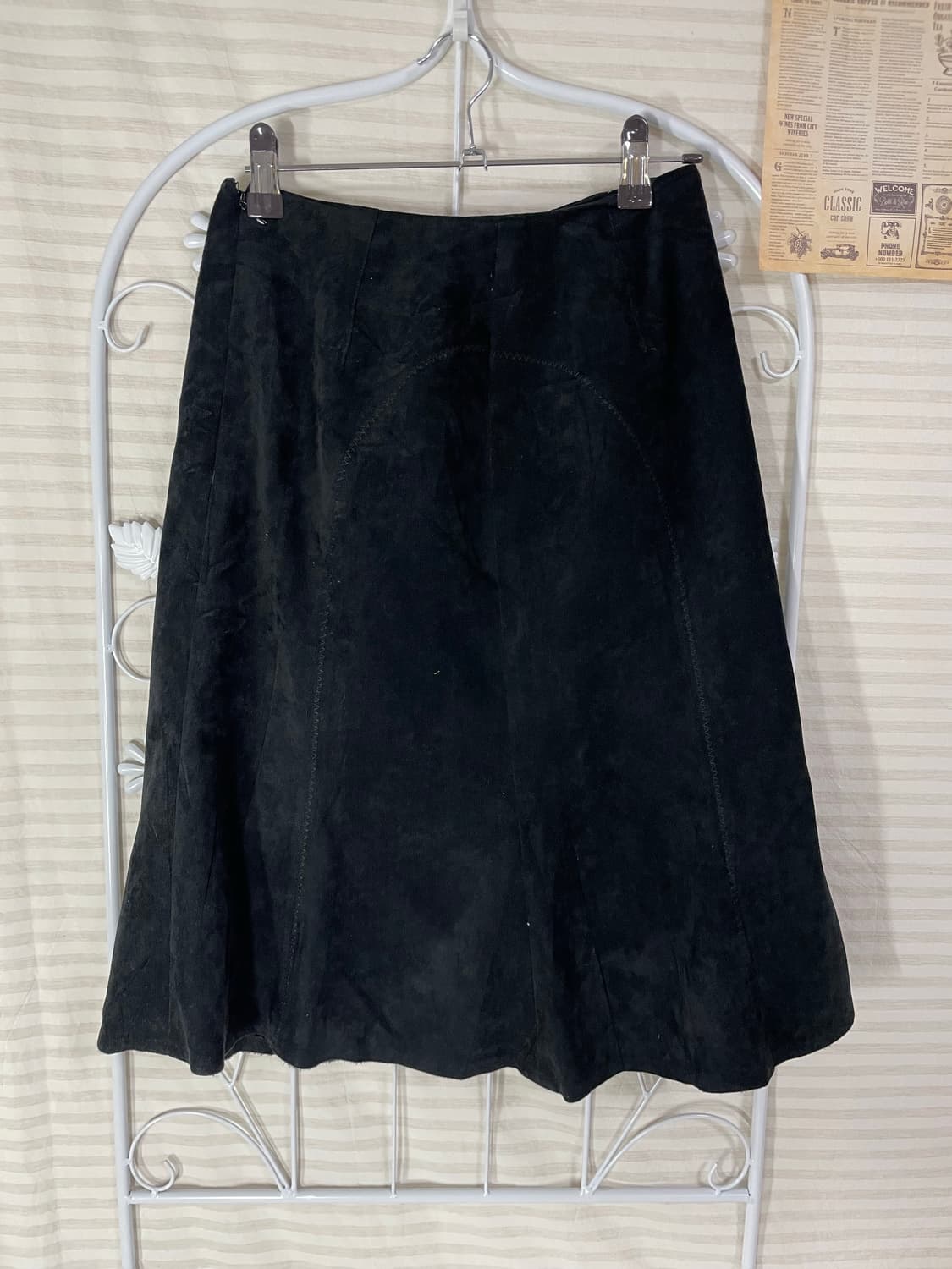 빈티지 벨벳 라운드 스티치 스커트 877 y2k 스트릿 모리 갸루 일본빈 상품이미지1