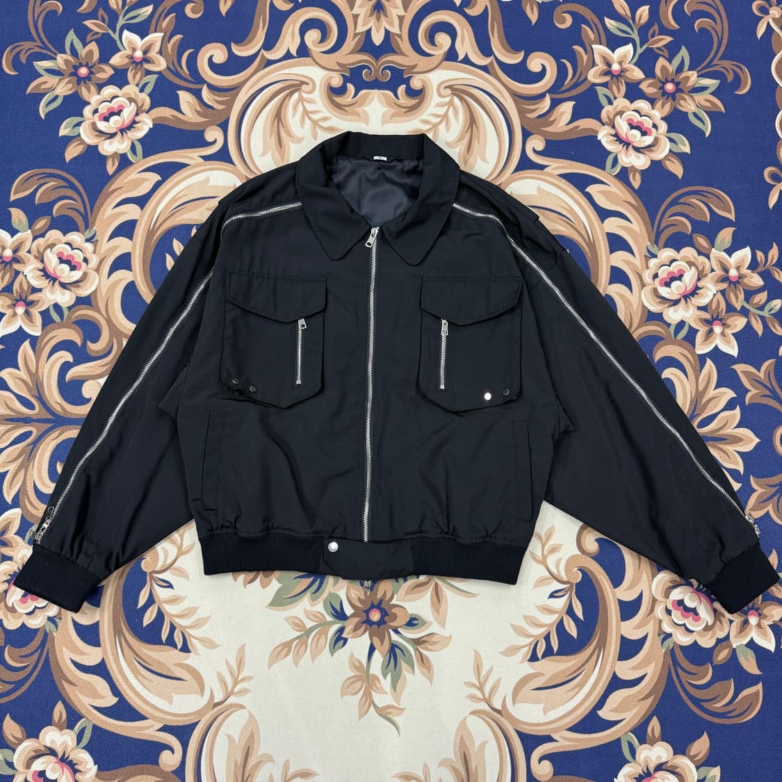 (L)트릴리온 TRILLION 지퍼 포인트 자켓(블랙,2WAY지퍼) 상품이미지1