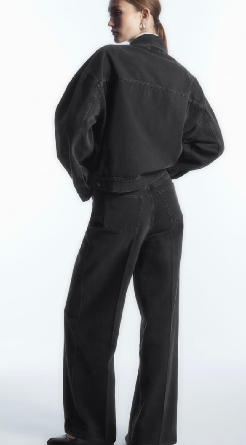 Cos 코스 팬츠 바지 TIDE 진 와이드 타이드 진 청바지 워시드블랙 상품이미지2