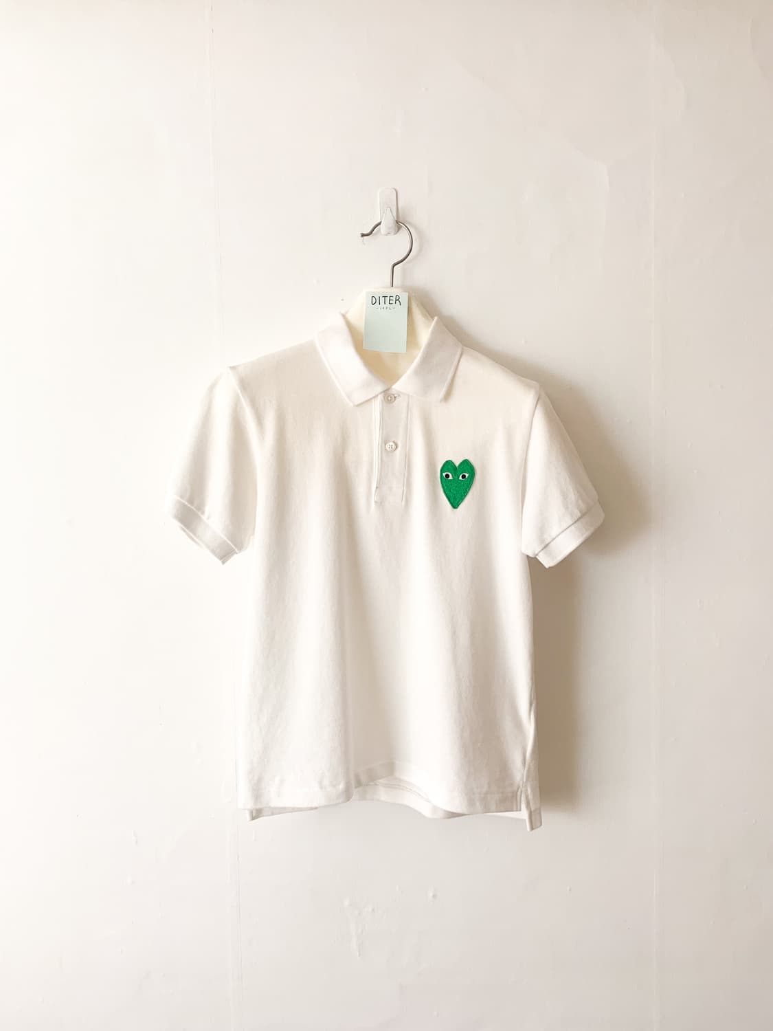 [M] 꼼데가르송 PLAY 그린 하트 폴로 셔츠 상품이미지1