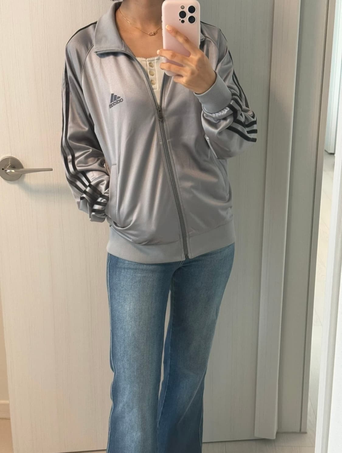 아디다스 희귀 실버 블랙 벨벳 라인 져지 상품이미지2