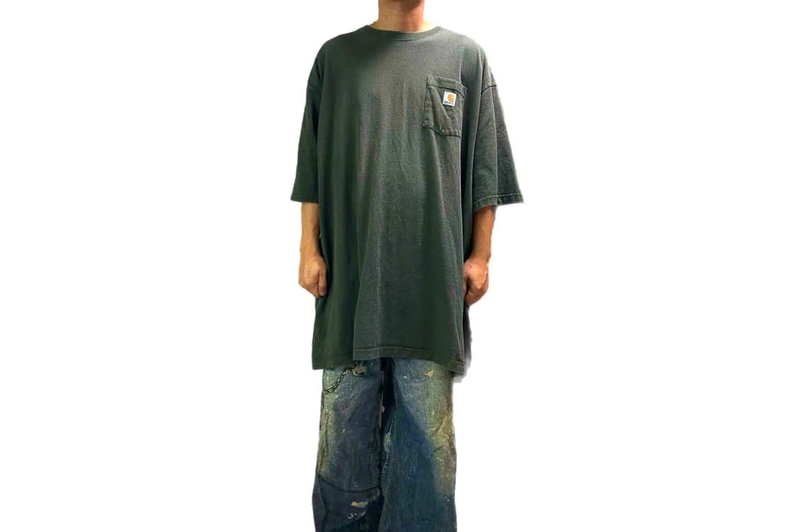 빈티지 칼하트 4XL 카키색 반필티 상품이미지1