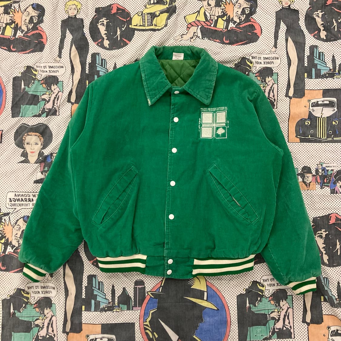 80s birdie USA 빈티지 골덴 스타디움 자켓 상품이미지1