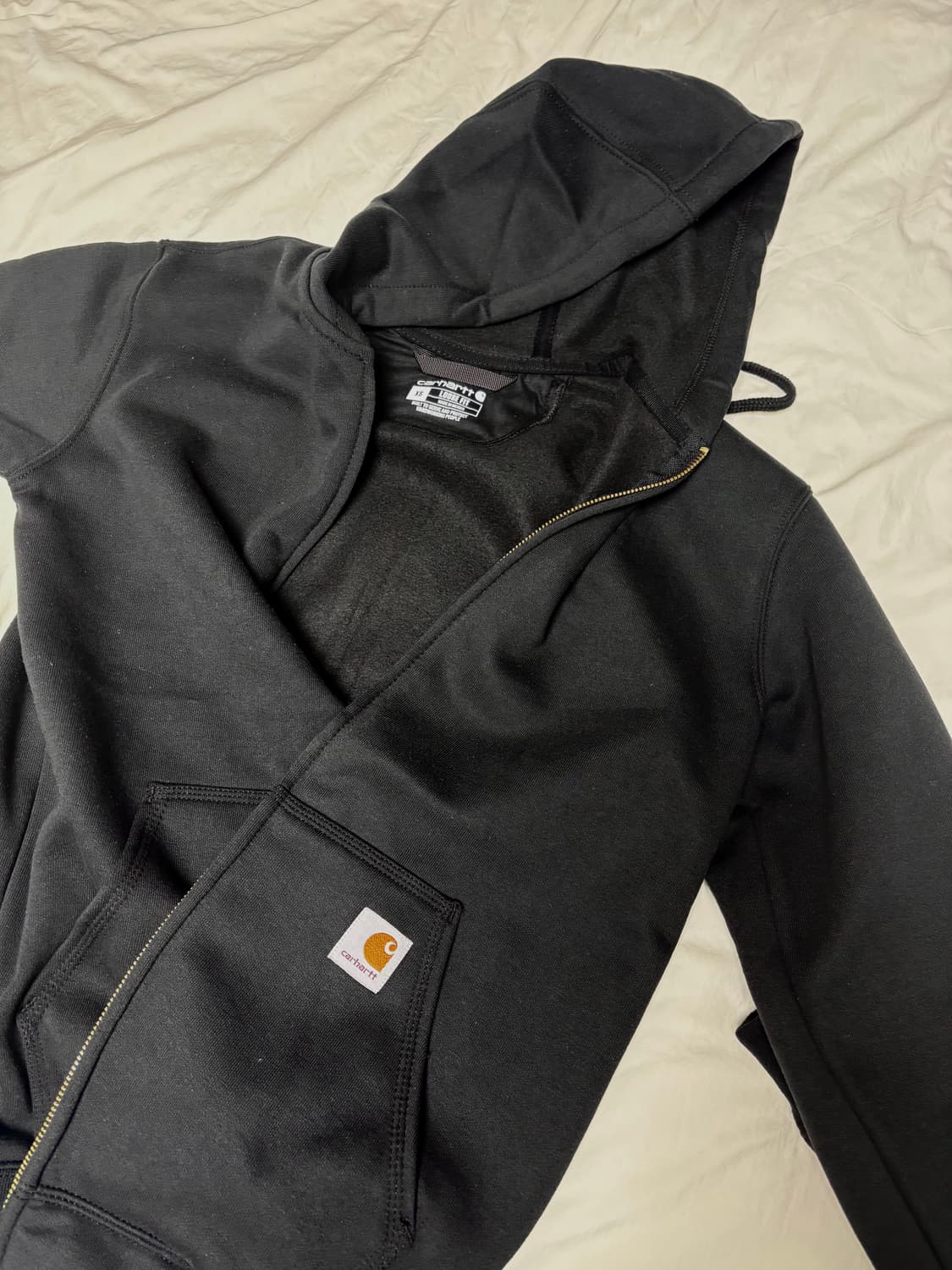 칼하트 후드집업 블랙 xs 상품이미지3