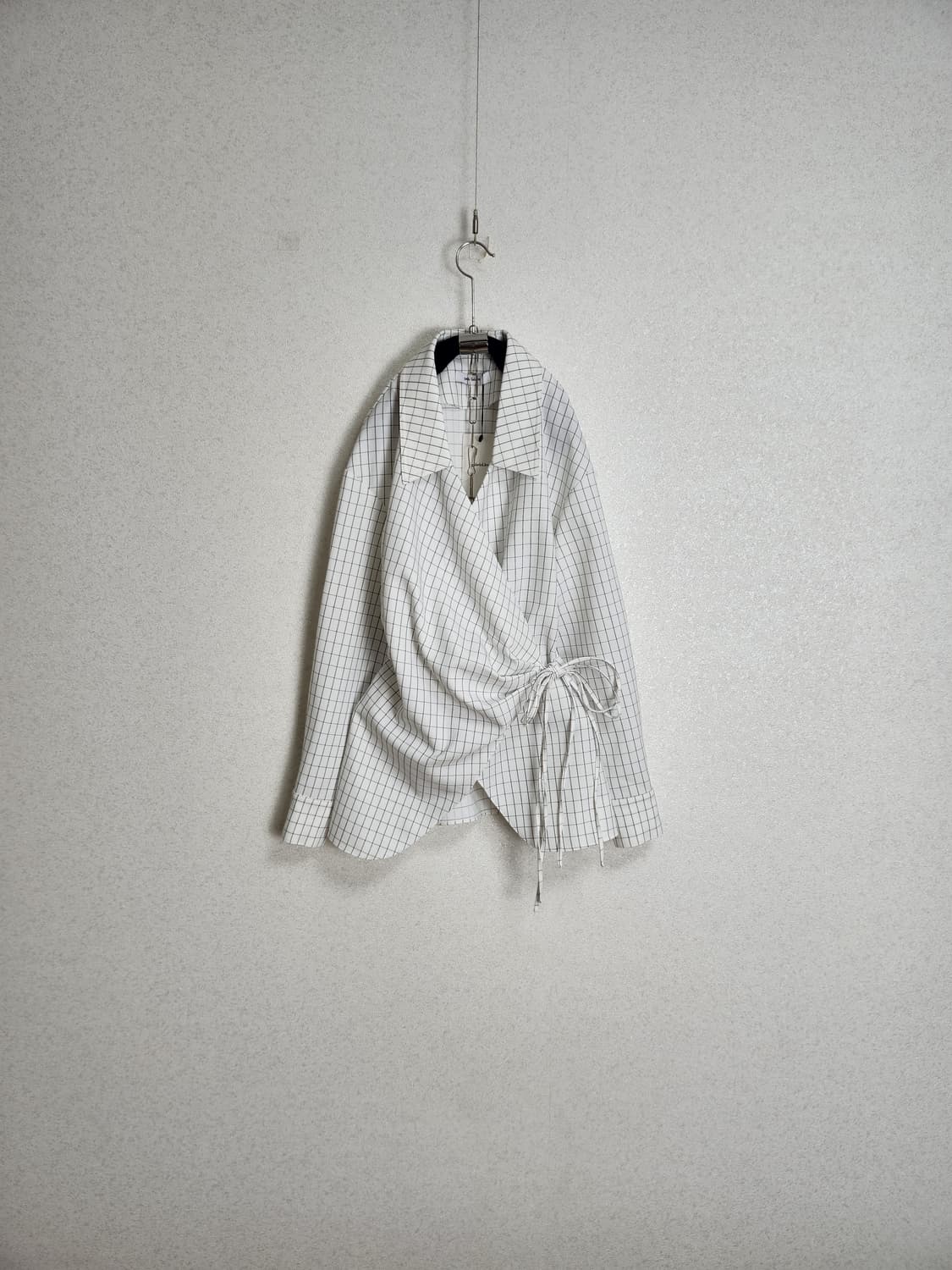 가브리엘리 체크 랩 블라우스55 66  상품이미지1