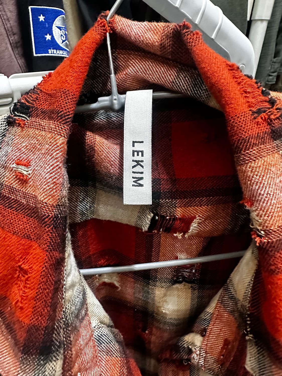 LEKIM 그런지 체크셔츠 (오렌지) 2사이즈 상품이미지2