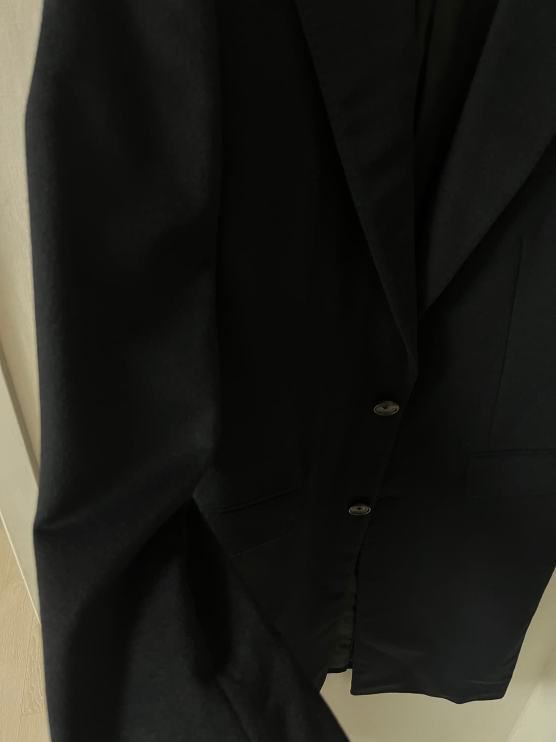 솔리드옴므 캐시미어100% 블랙 롱코트 급처 우영미 상품이미지2