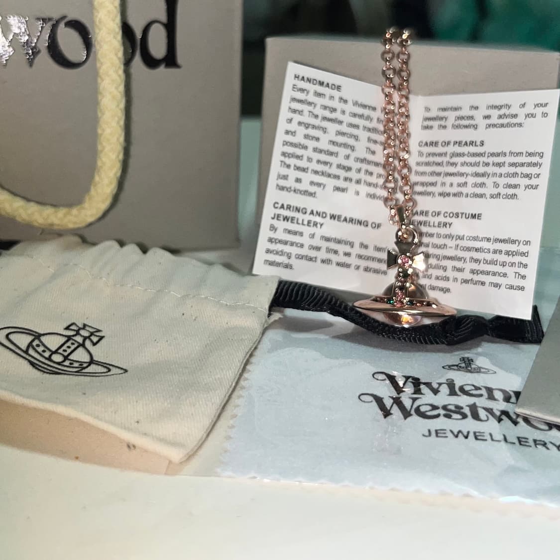 비비안웨스트우드 뉴 타이니 orb 목걸이 로즈골드 풀박스 상품이미지3