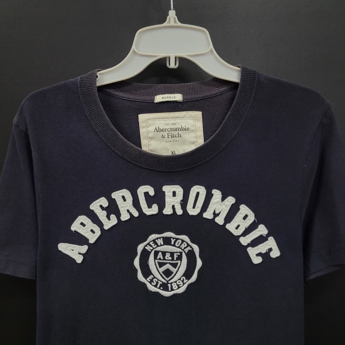 Abercrombie 아베크롬비 초빈티지 빅로고 자수로고 셔츠 상품이미지2