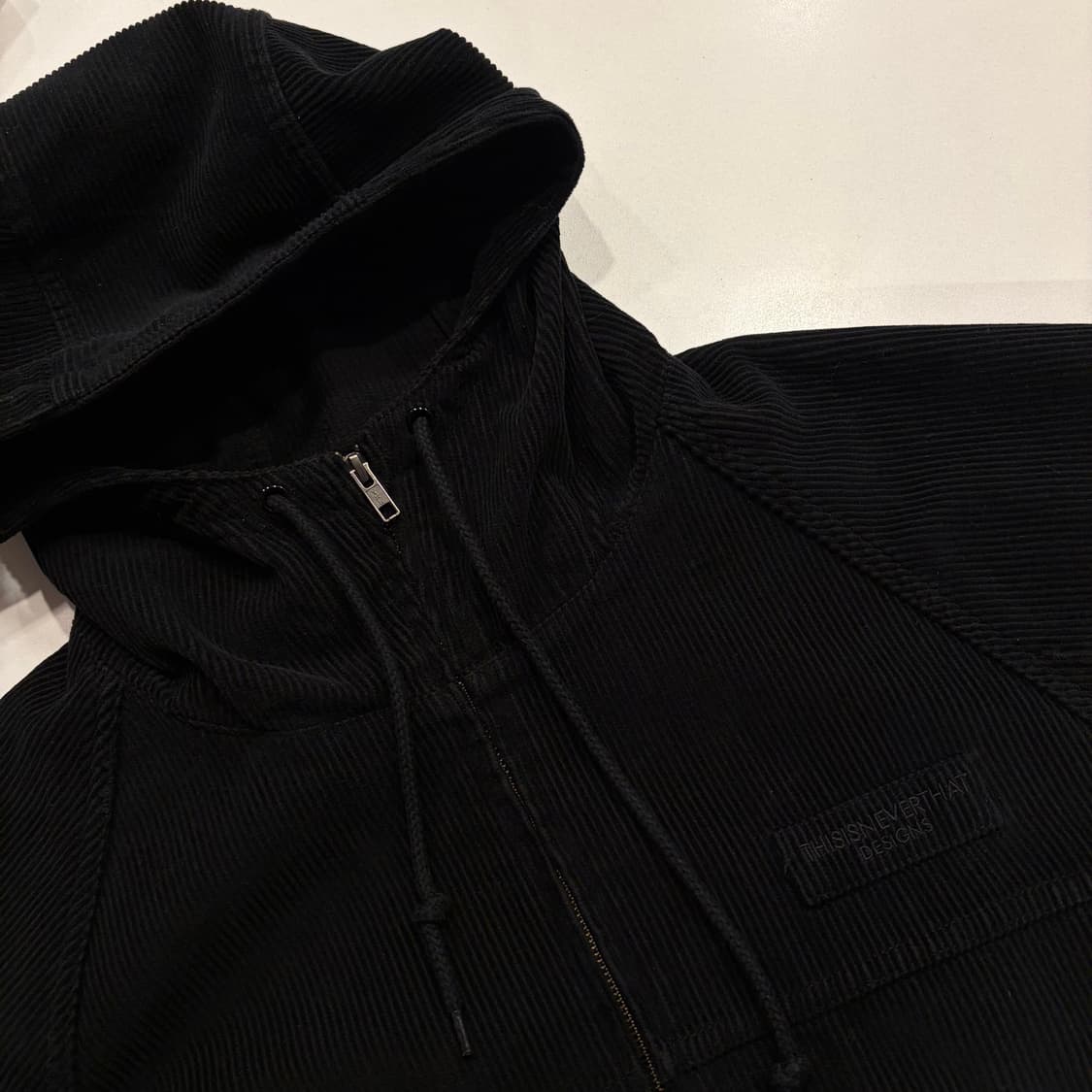 [M] 디스이즈네버댓 블랙 코듀로이 후드 집업 자켓 B957 상품이미지3