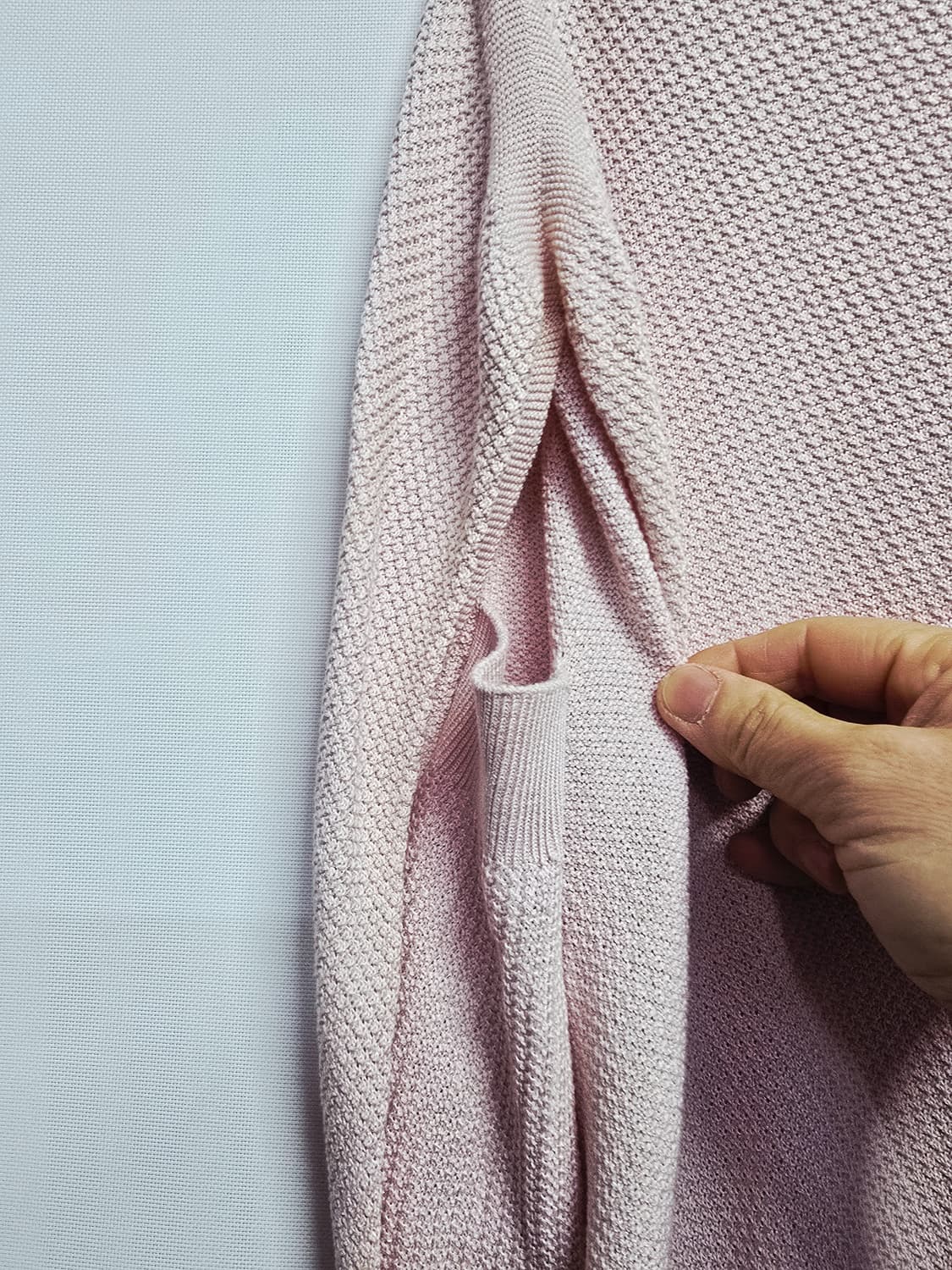 랑방 핑크색 니트 실크면혼방 상품이미지4