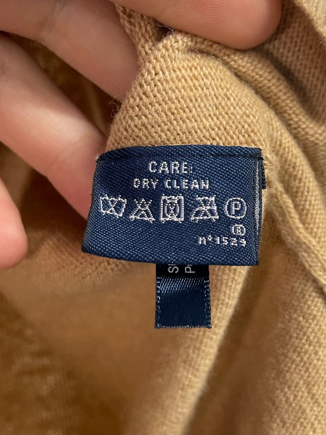 폴로 랄프로렌 우먼스 베이지 브이넥 니트 (on.578) 상품이미지5