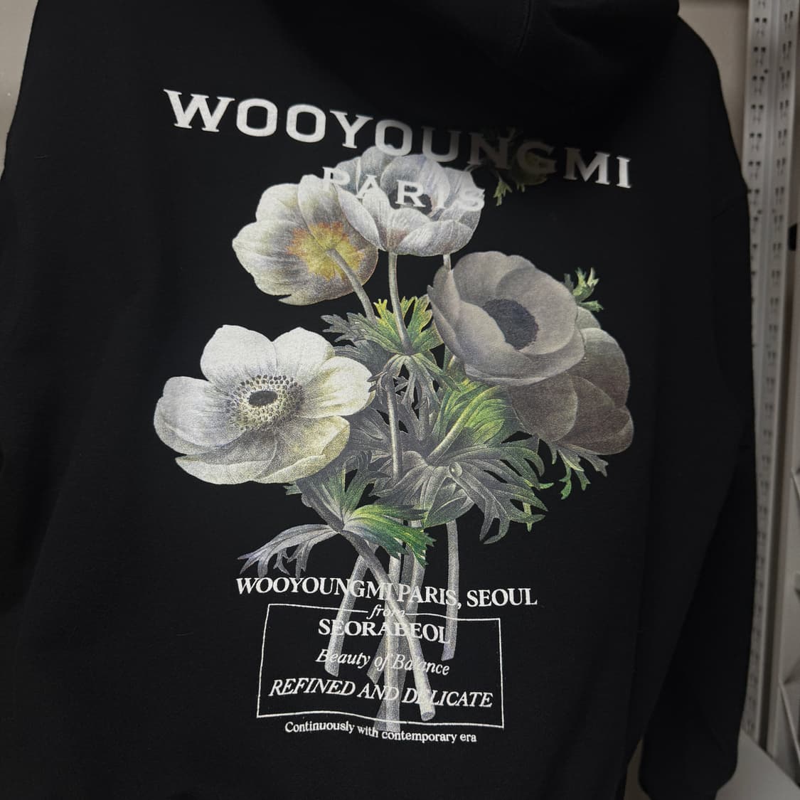우영미 플라워 백로고 후드티 44 상품이미지3