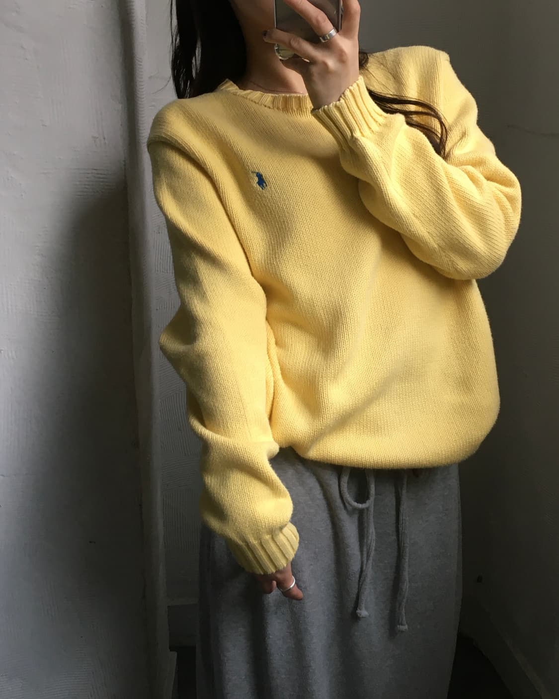 Polo 폴로 랄프로렌 옐로우컬러 코튼 라운드넥 니트 상품이미지2