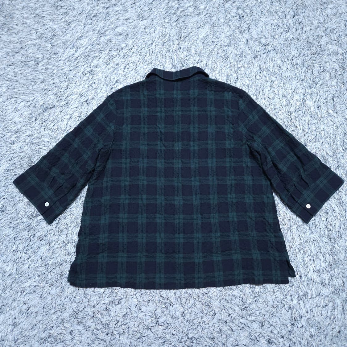 빈폴) L 여자 7부반팔 크롭셔츠 체크남방 / 왕눈이샵 상품이미지6