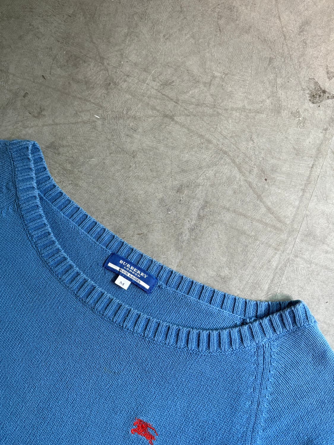 Burberry 버버리 블루라벨 코발트 블루 반팔 니트 상품이미지3