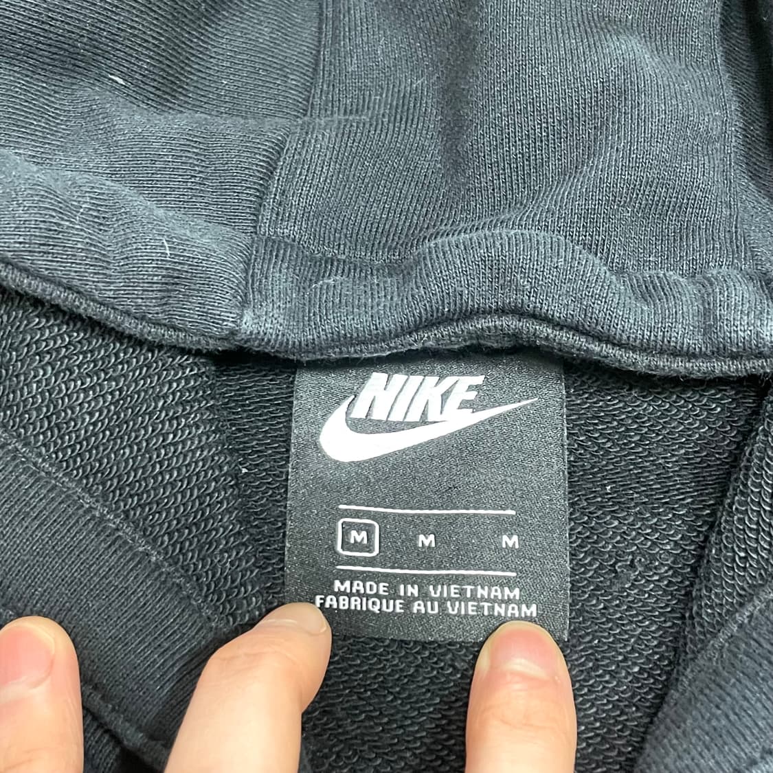 나이키 스우시로고 블랙 롱 후드티셔츠 남성M 상품이미지3