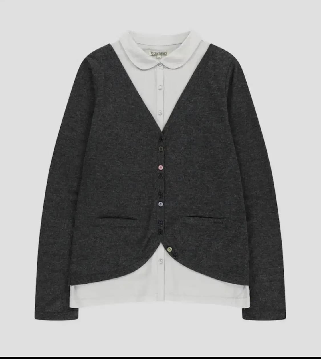 코이세이오 레이어드 셔츠 가디건 사이즈 1-> 2교환 or  판매합니다. 상품이미지1