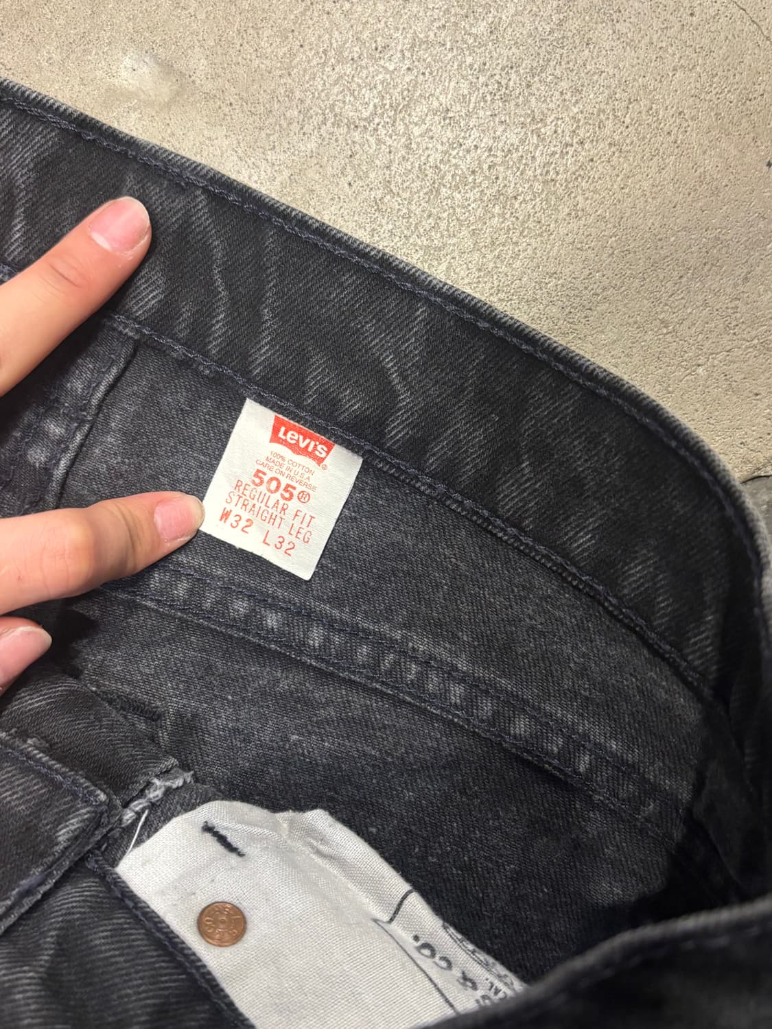 90's MADE IN USA 🇺🇸 리바이스 505 블랙 빅 E 상품이미지10