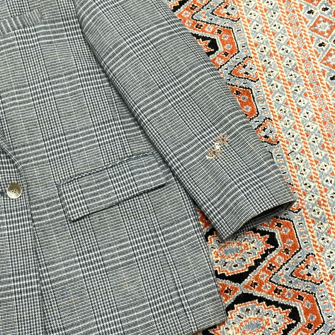 썰스데이아일랜드 파스텔그린 체크 오버핏 블레이저 자켓 여성M 상품이미지2