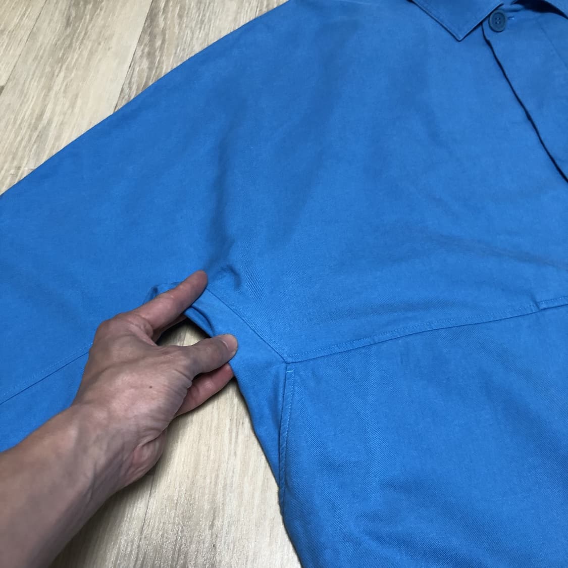 (XL) 코스 COS 코튼 믹스 아노락 기모노 자켓 블루 상품이미지2