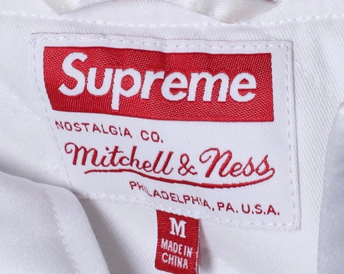 슈프림 미첼 & 네스 새틴 자켓 화이트 21SS 상품이미지3